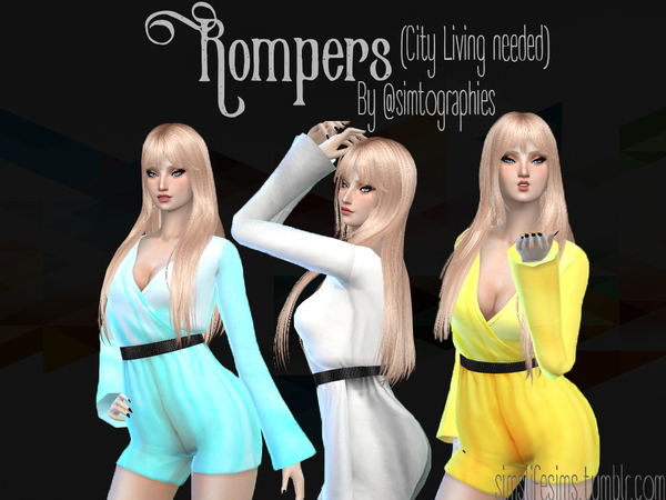 Sims 4 Rompers by simtographies at TSR