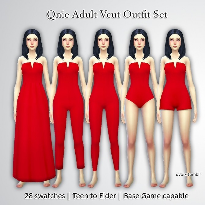 Sims 4 Vcut Outfit Set & Recolor of Madlens Shoes at qvoix – escaping reality