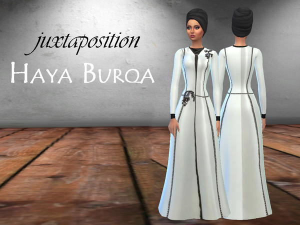 Sims 4 Haya Burqa by Juxtaposition at TSR