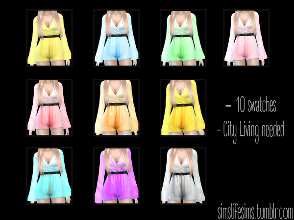 Sims 4 Rompers by simtographies at TSR