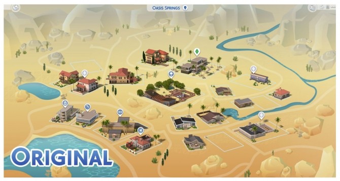 Sims 4 Oasis Springs Map Override by Menaceman44 at Mod The Sims
