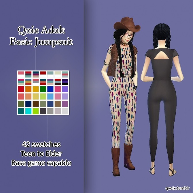 Sims 4 Basic Jumpsuit at qvoix – escaping reality