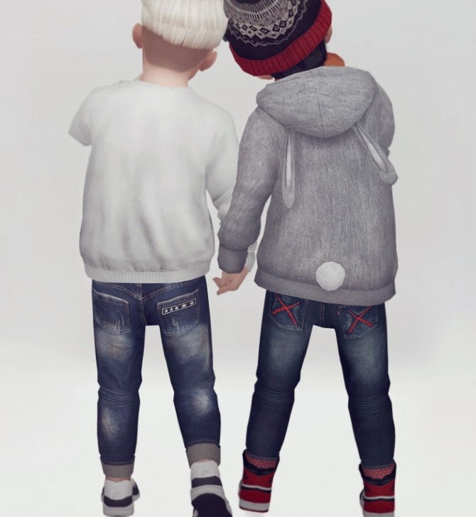 Ripped Jeans For Toddler At Kks Sims4 Ooobsooo Sims 4 Updates