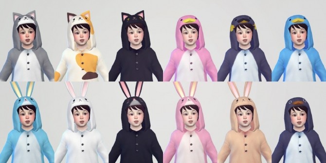 Sims 4 Imadako animal night wear conversion for Toddler at KK’s Sims4 – ooobsooo