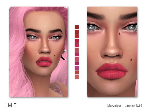 Sims 4 IMF Marvelous Lipstick N.62 by IzzieMcFire at TSR