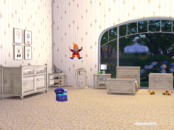 Sims 4 Classic Toddler bedroom by ShinoKCR at TSR