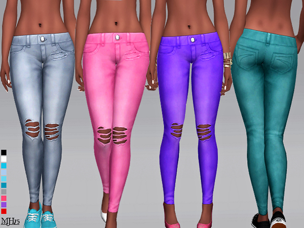 Sims 4 Simmer Ripped Jeans by Margeh 75 at TSR