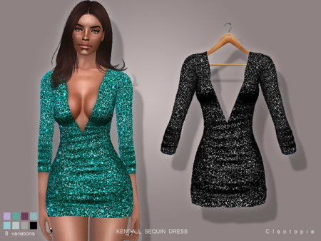 Set 71 KENDALL Sequin Dress by Cleotopia at TSR