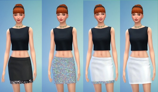 Sims 4 Glam Mini Skirts by Snowhaze at Mod The Sims