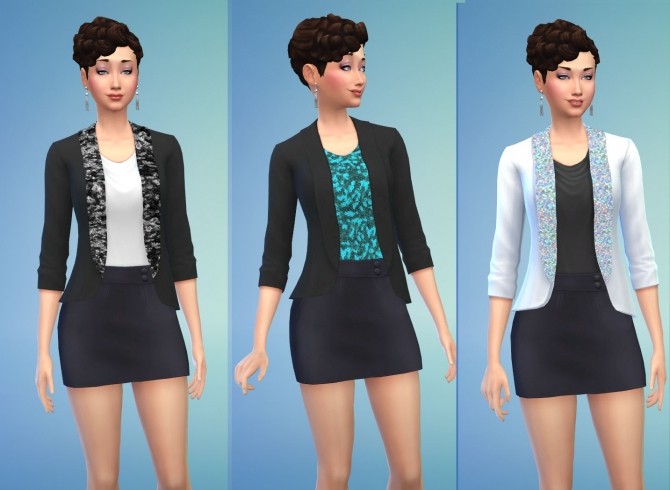 Sims 4 Glam Evening Jackets by Snowhaze at Mod The Sims