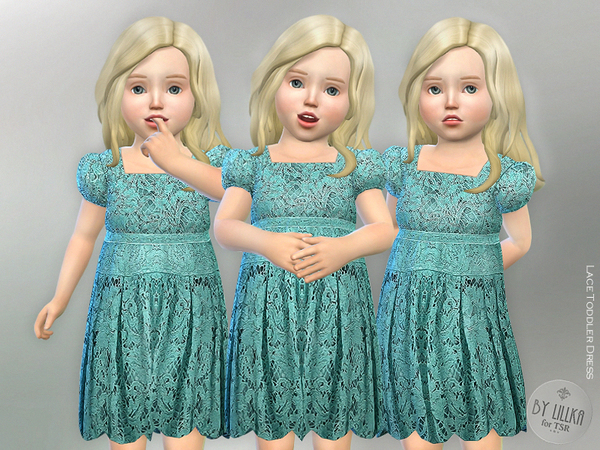 Sims 4 Lace Toddler Dress by lillka at TSR