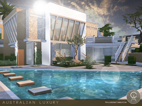Sims 4 Australian Luxury house by Pralinesims at TSR