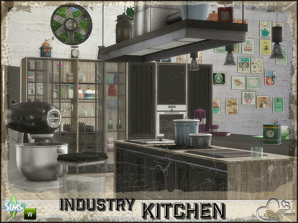 Sims 4 Industry Kitchen by BuffSumm at TSR