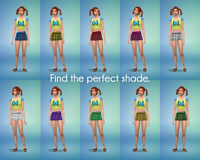 Sims 4 Blue Skirt from The Sims Bustin Out by littledica at Mod The Sims