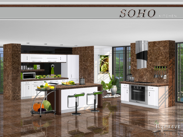 Sims 4 Soho Kitchen by NynaeveDesign at TSR
