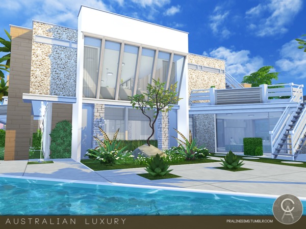 Sims 4 Australian Luxury house by Pralinesims at TSR