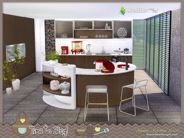 Sims 4 Funny kitchen series Time to Plug Published by SIMcredible at TSR