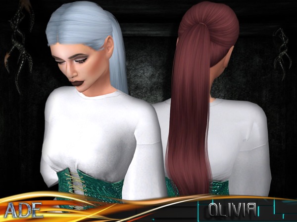 Sims 4 Olivia hair by Ade Darma at TSR