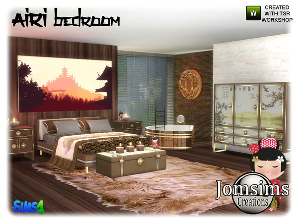 Sims 4 Airi bedroom by jomsims at TSR