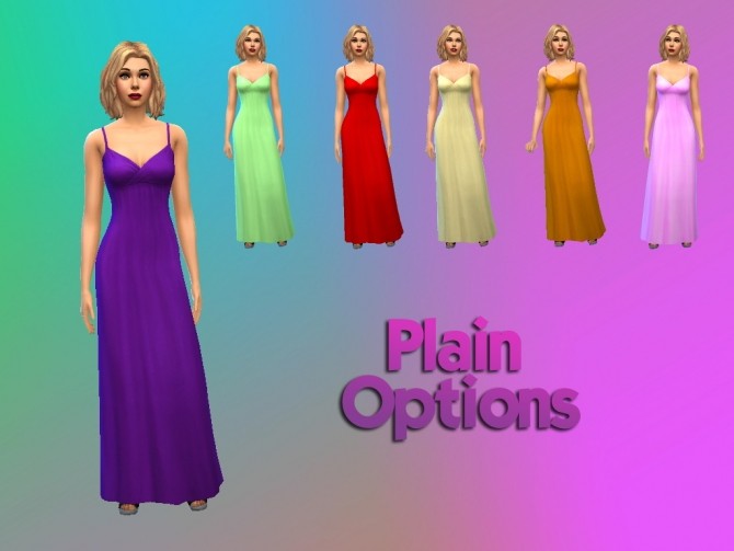 Sims 4 Base Game Maxi Dress Recolour by simsessa at Mod The Sims