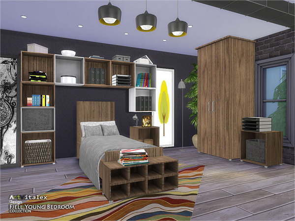 Sims 4 Fjell Young Bedroom by ArtVitalex at TSR