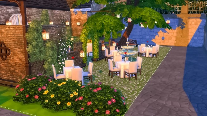 Sims 4 Essie’s 2.0 cozy restaurant by SimsOMedia at SimsWorkshop