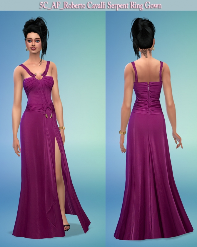 Serpent Ring Gown at 5Cats » Sims 4 Updates