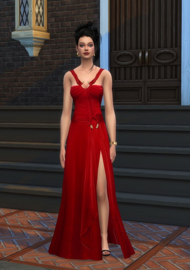 Sims 4 Serpent Ring Gown at 5Cats