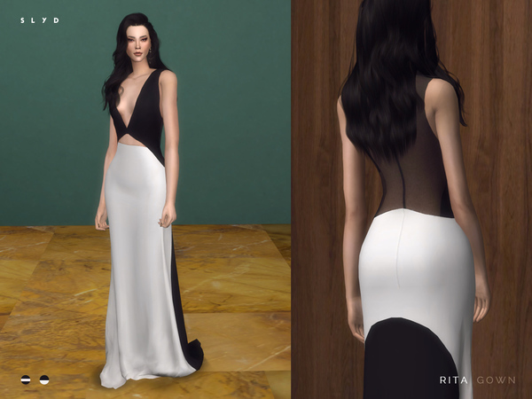 Sims 4 Rita Gown by SLYD at TSR