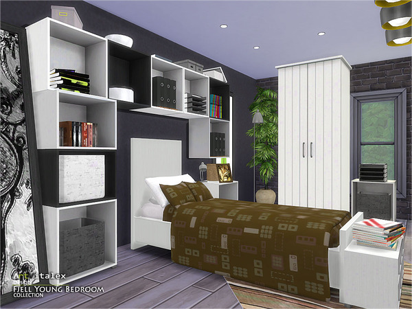 Sims 4 Fjell Young Bedroom by ArtVitalex at TSR