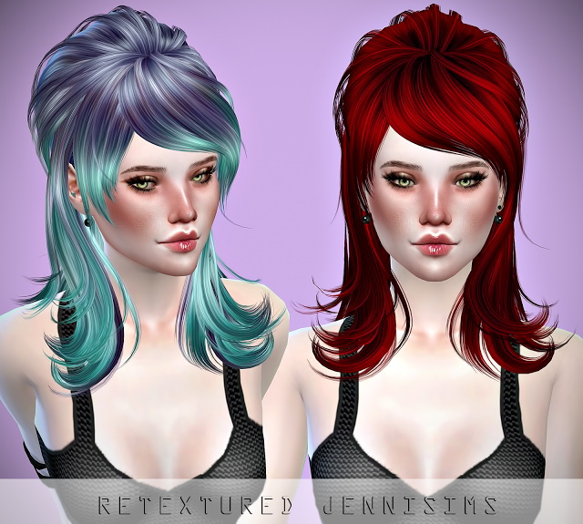 Sims 4 Newsea Postcard Hair retexture at Jenni Sims