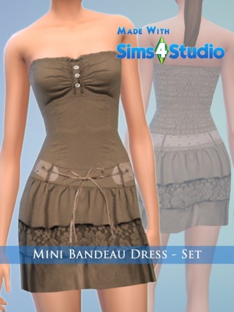 Mini-Bandeau Dress Set by play jarus at Mod The Sims
