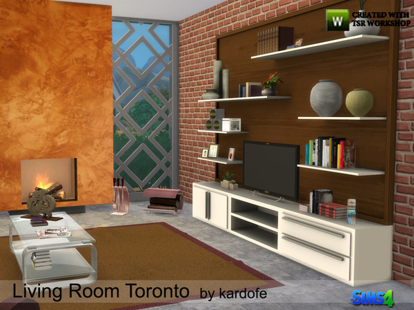 Sims 4 Toronto livingroom by kardofe at TSR