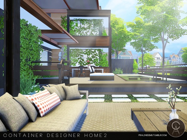 Sims 4 Container Designer Home 2 by Pralinesims at TSR