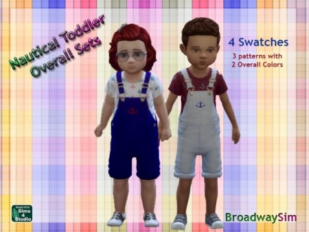 Nautical Toddler Overalls by deegardiner3 at Mod The Sims