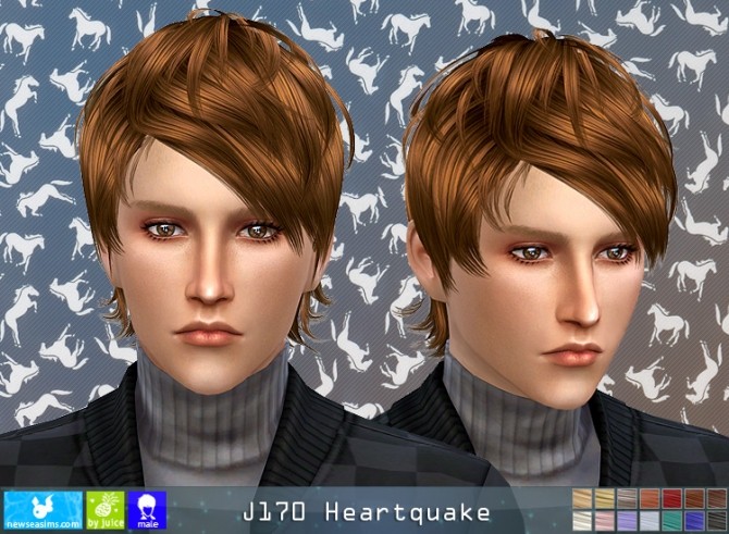 Sims 4 J170 Heartquake hair (Pay) at Newsea Sims 4