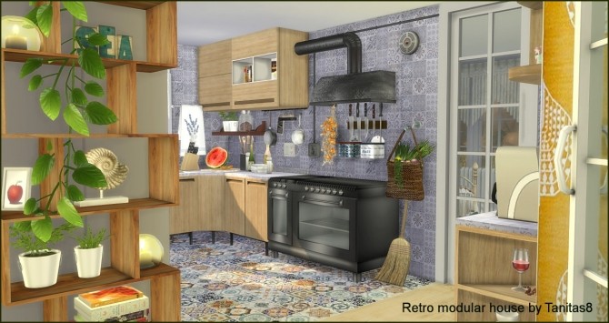 Sims 4 Retro modular house at Tanitas8 Sims