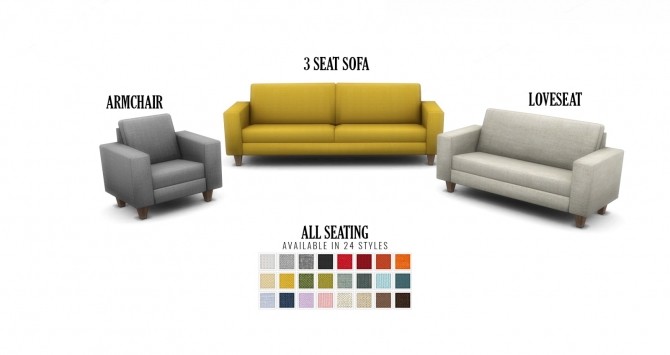 Sims 4 Feel That Fabric Sofa Set Redux at Simsational Designs