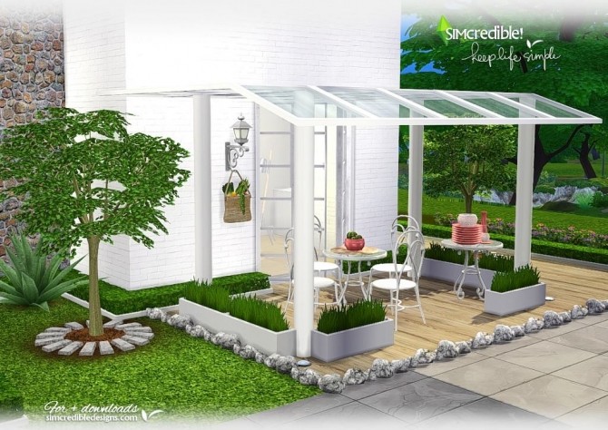 Sims 4 Keep Life Simple patio at SIMcredible! Designs 4