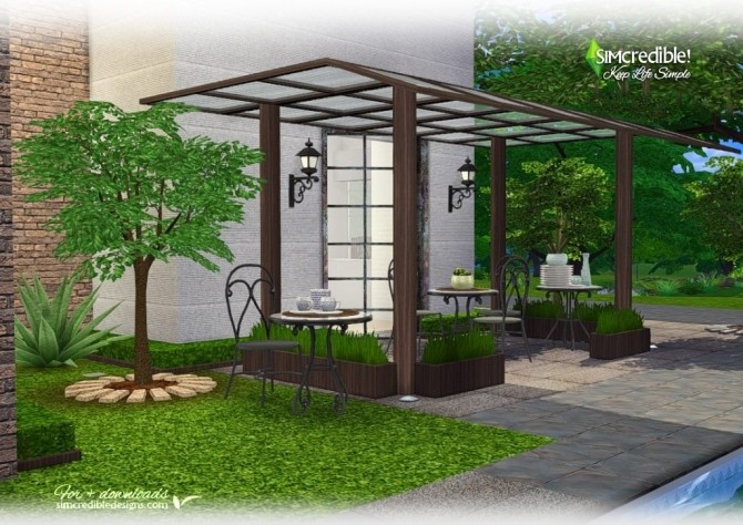 Sims 4 Keep Life Simple patio at SIMcredible! Designs 4
