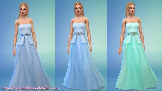 Sims 4 Tulle Dress at 5Cats