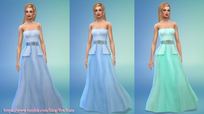 Tulle Dress at 5Cats » Sims 4 Updates