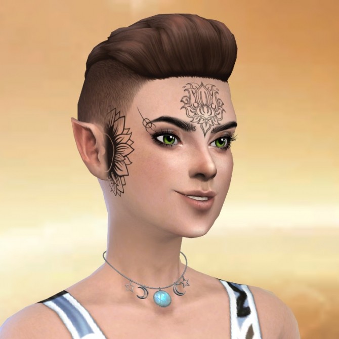 Sims 4 Pagan and Mehndi face&head tattoo set by Velouriah at Mod The Sims