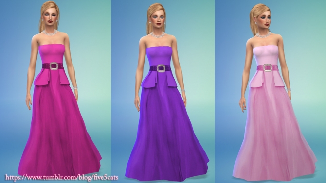 Tulle Dress at 5Cats » Sims 4 Updates