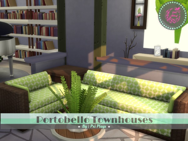 Sims 4 Portobello Townhouses by PxiPlays at TSR