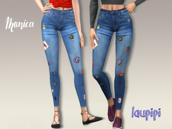 Sims 4 Monica jeans by laupipi at TSR