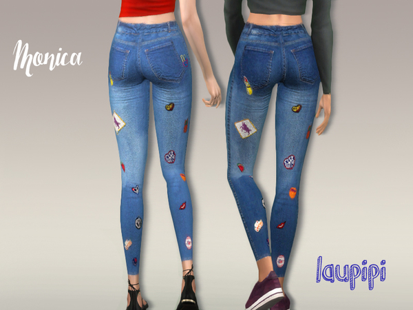 Sims 4 Monica jeans by laupipi at TSR