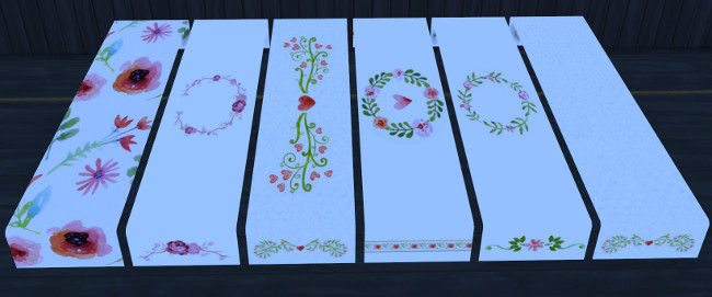 Sims 4 Table runners long & short by Avalanche at Sims Marktplatz