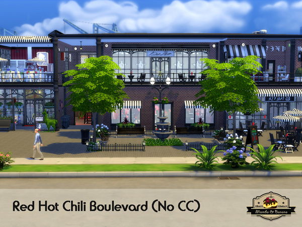 Sims 4 Red Hot Chili Boulevard NO CC by Mamba Negra at TSR