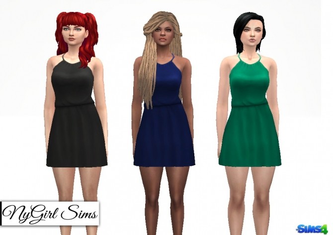 Sims 4 Tied Halter Sundress at NyGirl Sims